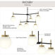 Rigsby 6 Light 40 inch Matte Black and Brushed Gold Chandelier Ceiling Light