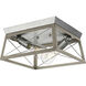 Briarwood 2 Light 12 inch Galvanized Flush Mount Ceiling Light