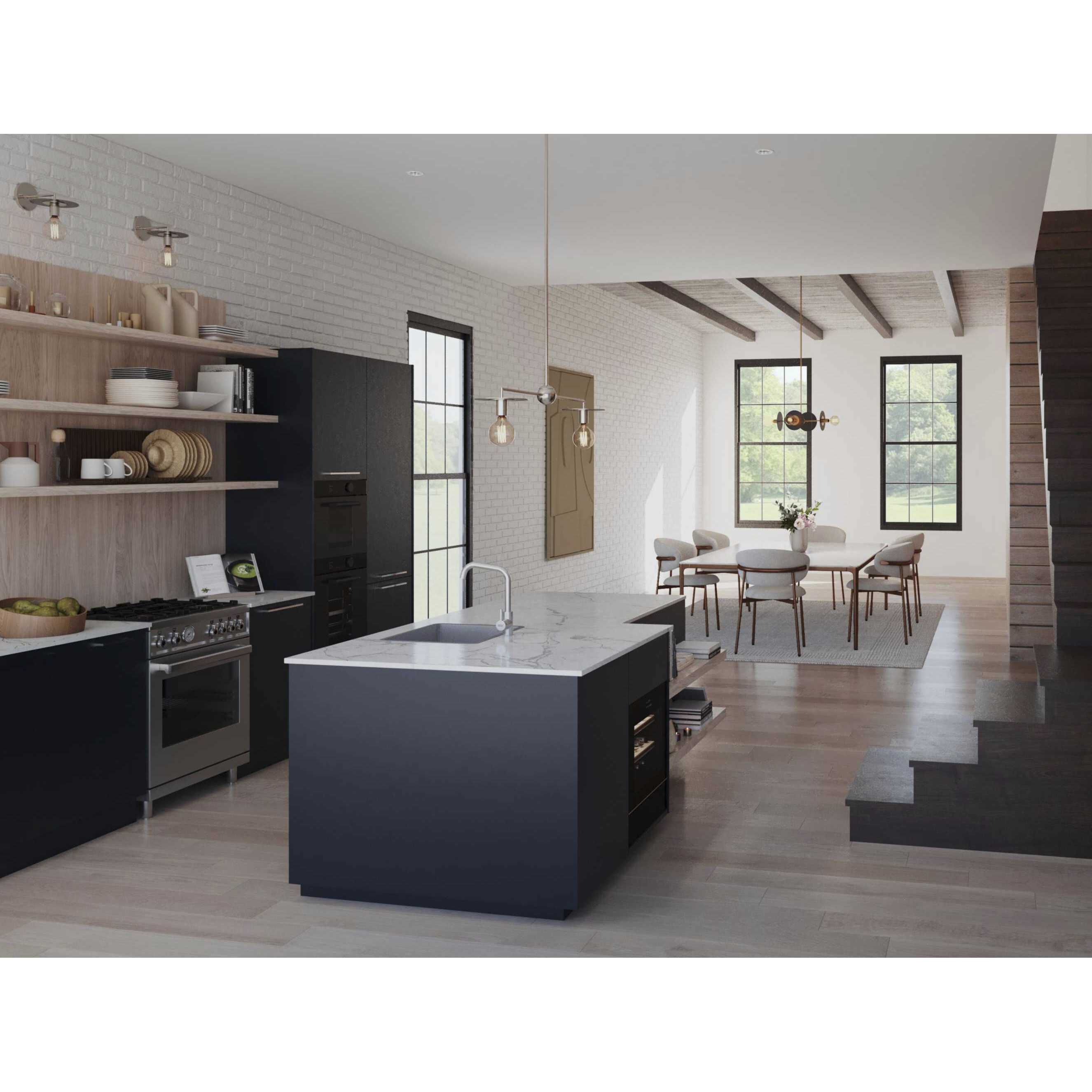 Trimble 2 Light 44 inch Brushed Nickel Linear Chandelier Ceiling Light, Design Series