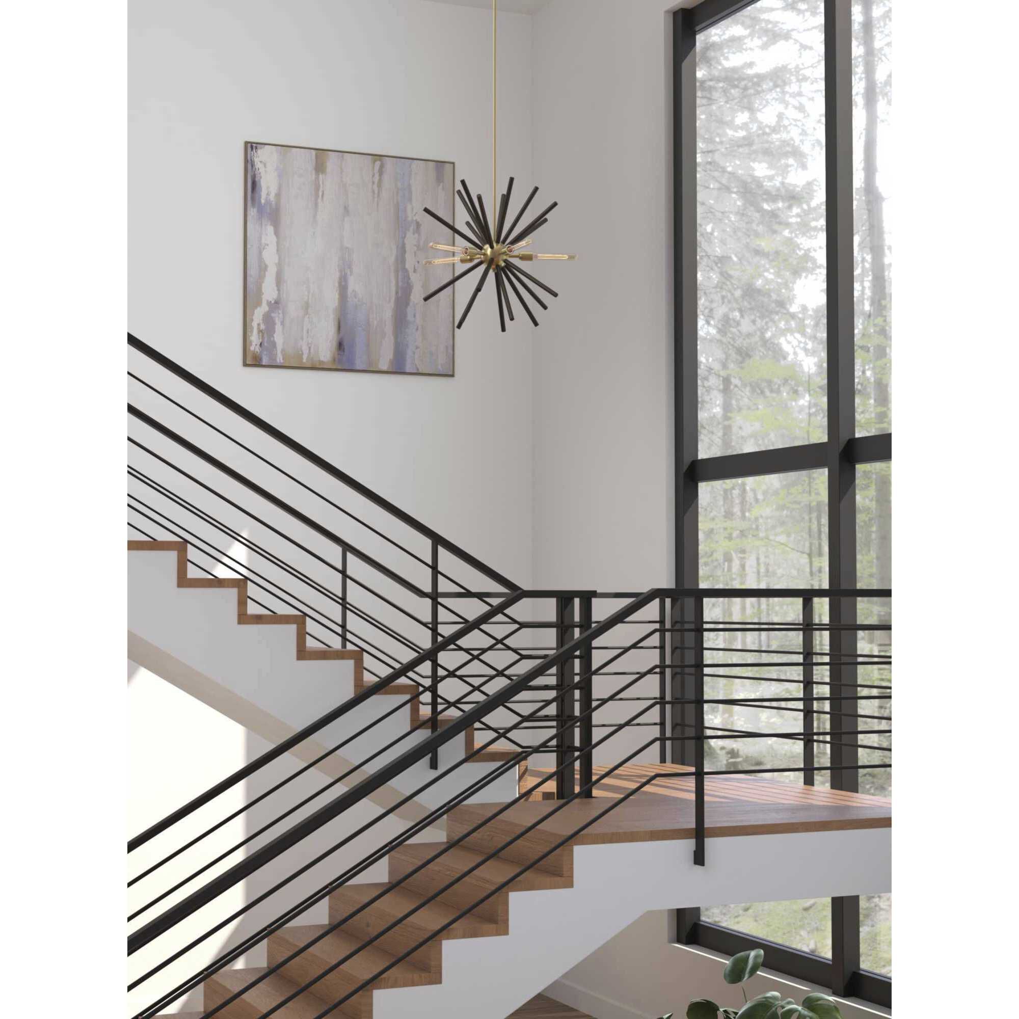 Thorpe 5 Light 28 inch Satin Brass Chandelier Ceiling Light