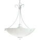 Travera 3 Light 20 inch Textured White Hall & Foyer Ceiling Light