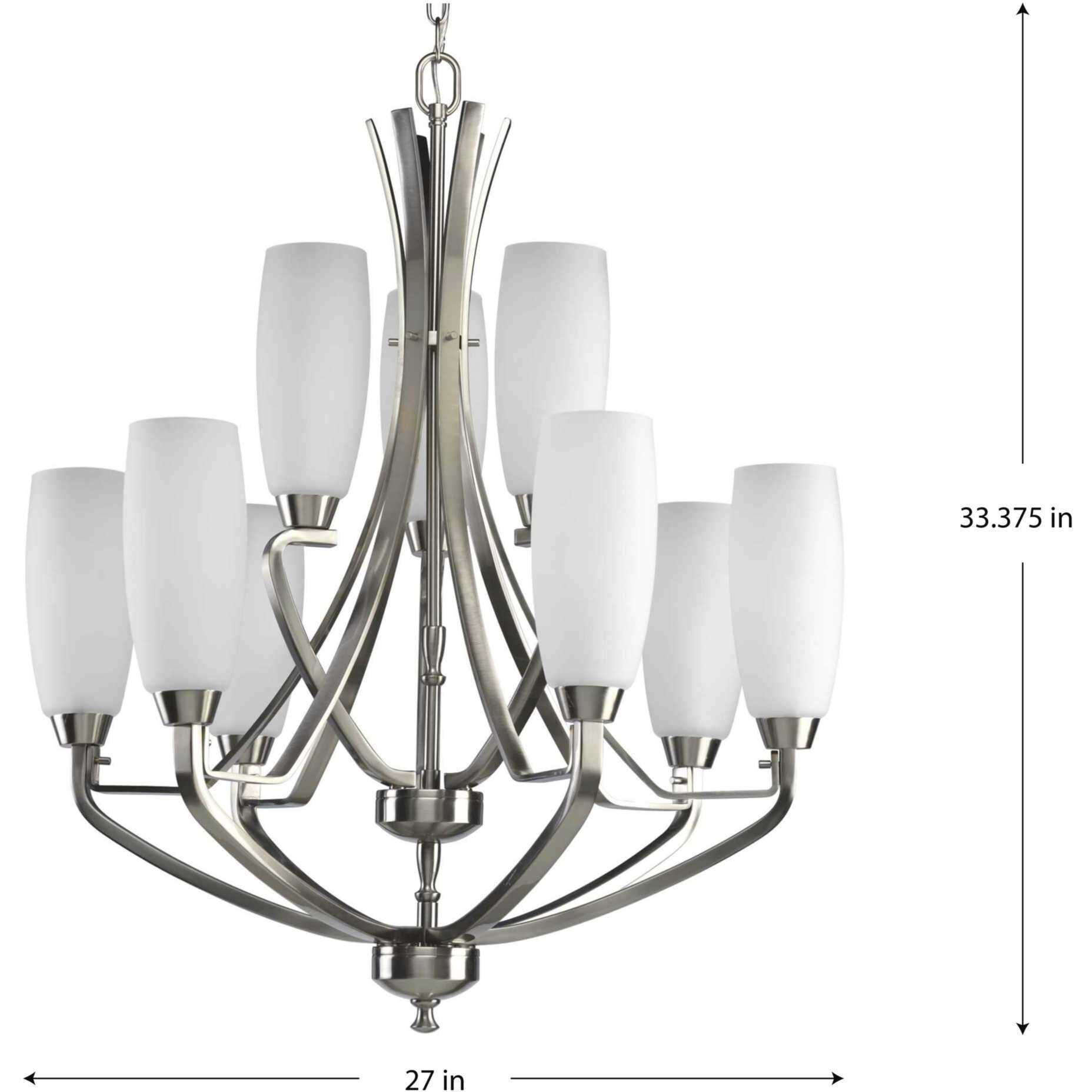 Wisten 9 Light 27 inch Brushed Nickel Chandelier Ceiling Light