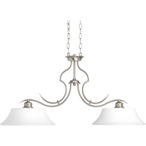 Applause 2 Light 36 inch Brushed Nickel Linear Chandelier Ceiling Light