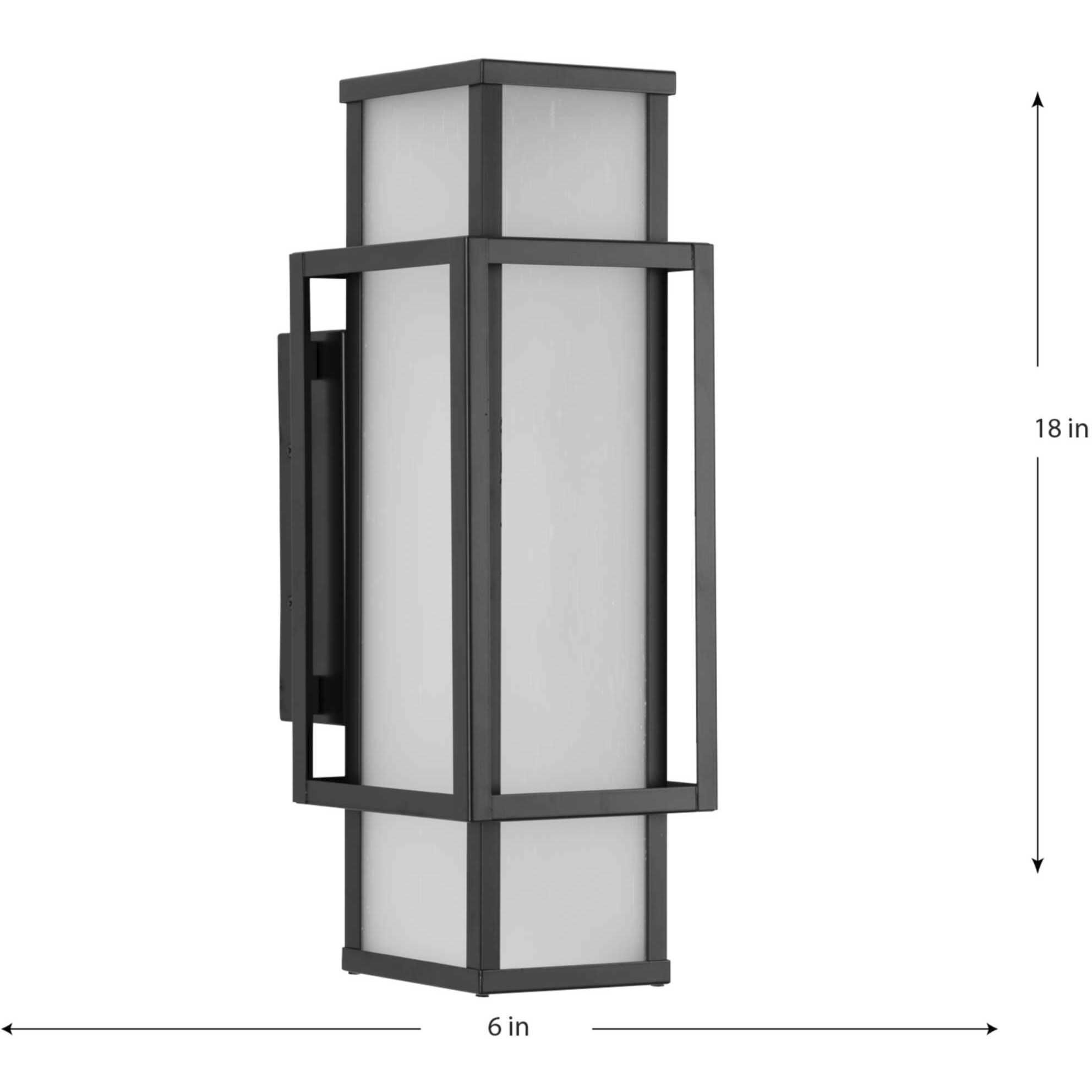 Unison 2 Light 18 inch Matte Black Outdoor Wall Lantern
