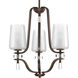Indulge 3 Light 20 inch Antique Bronze Chandelier Ceiling Light