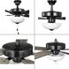 AirPro E-Star 52 inch Matte Black with Black/Rustic Charcoal Blades Ceiling Fan