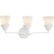 Pinellas 3 Light 24 inch White Plaster Vanity Light Wall Light, Design Series
