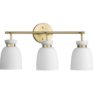 Lexie 3 Light 22 inch Brushed Gold Bathroom Vanity Light Wall Light