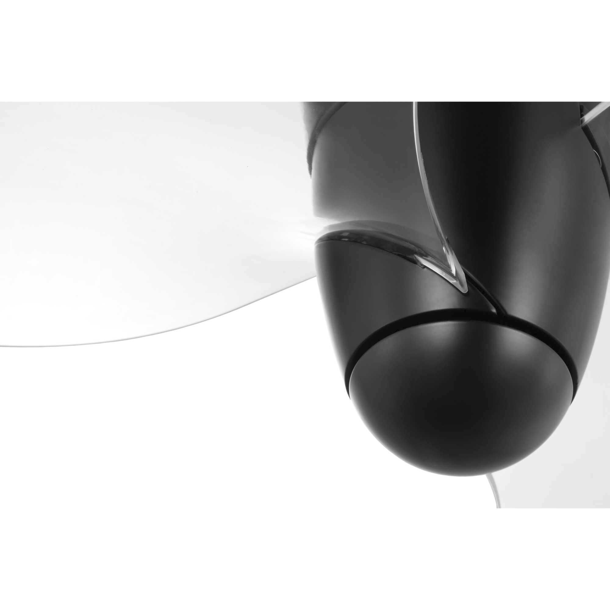 Beal 36 inch Matte Black with Clear/White Metal Flake Blades Ceiling Fan