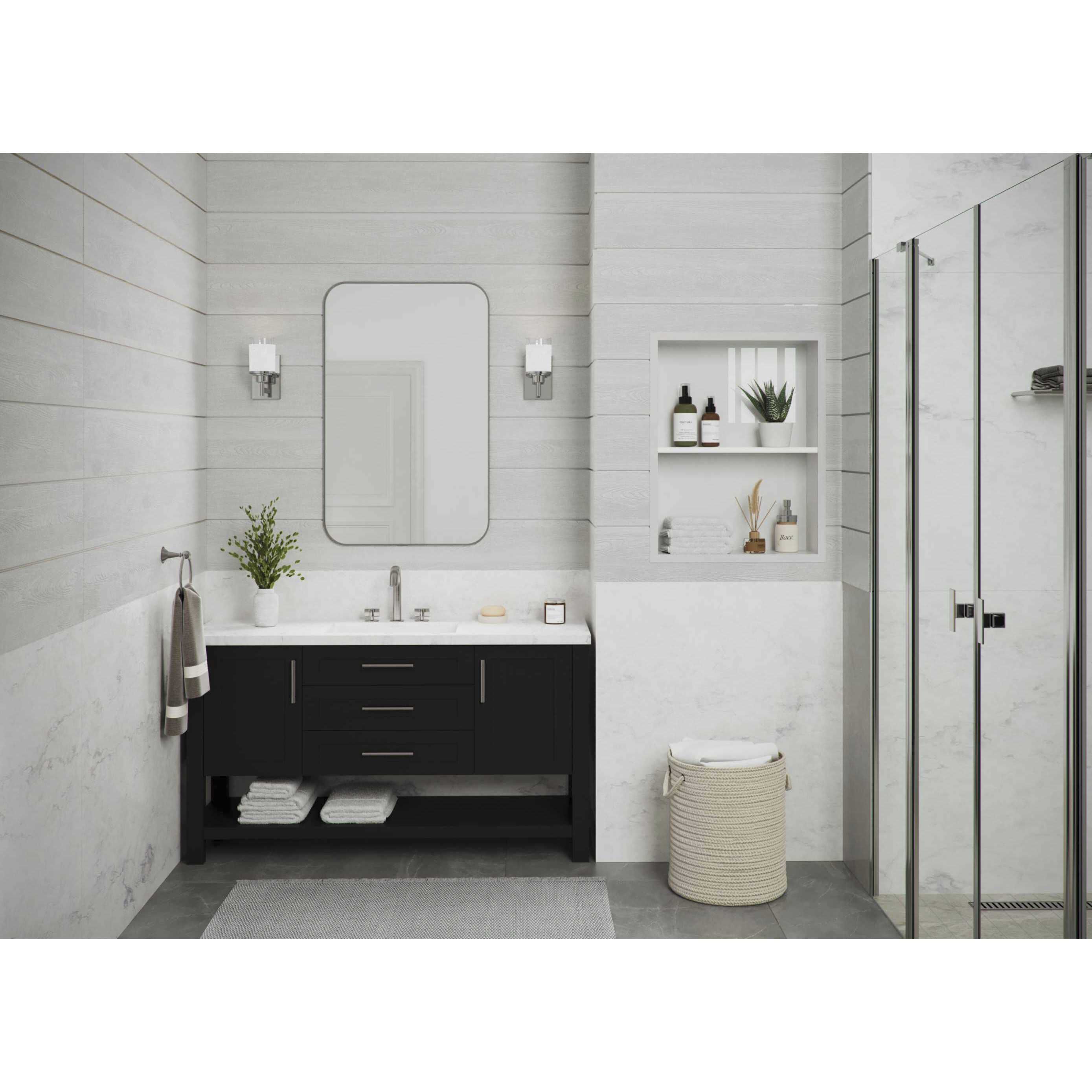 Alexa 1 Light 5 inch Brushed Nickel Bath Vanity Wall Light