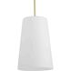 Clarion 1 Light 10.5 inch Satin Brass Pendant Ceiling Light