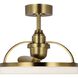 Shear 19.56 inch Brushed Bronze with Gold Blades Outdoor Ceiling Fan