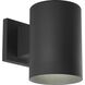 Cylinder Outdoor Wall Cylinder in Black, Standard Lamping