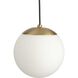 Atwell 1 Light 12 inch Brushed Bronze Pendant Ceiling Light, Large
