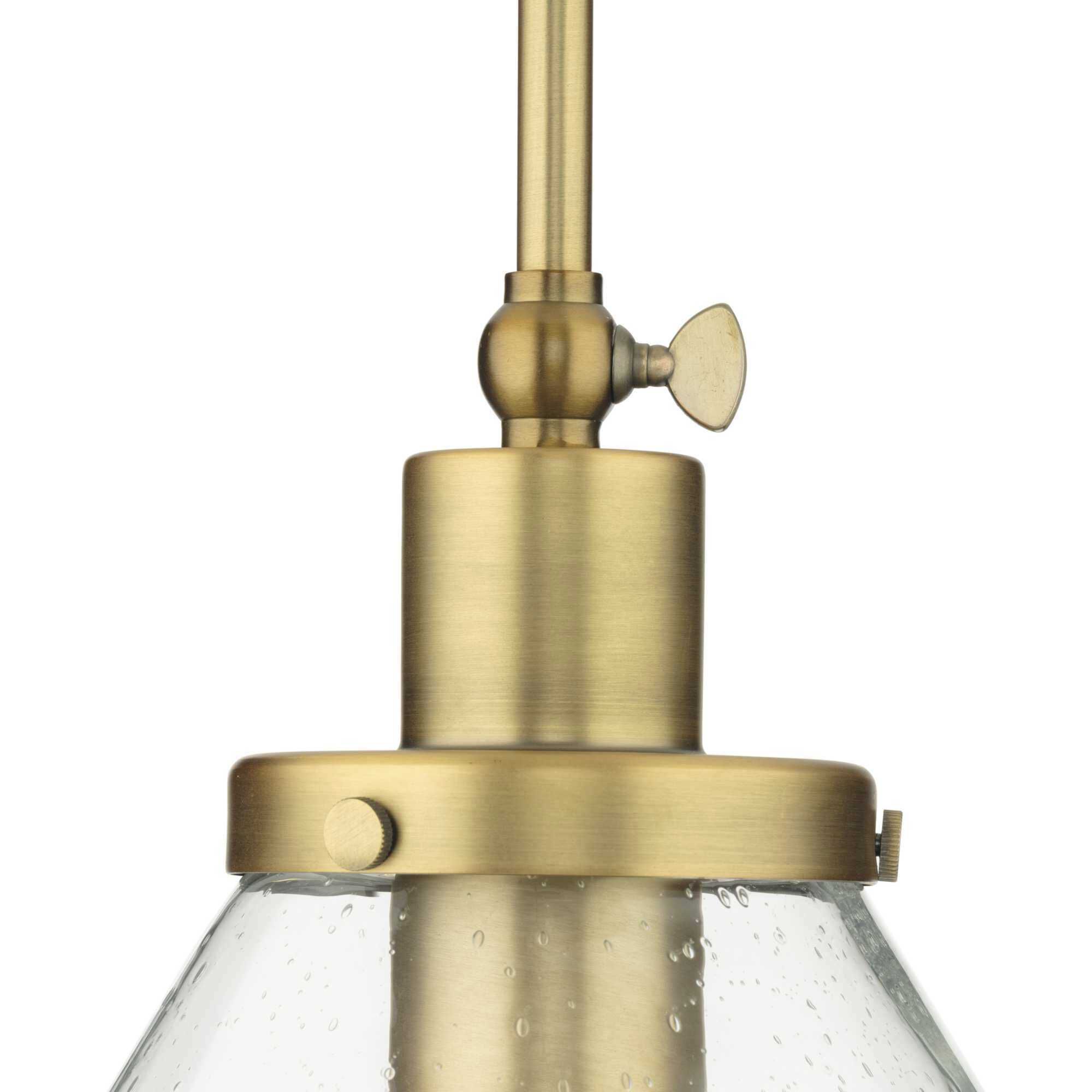 Hinton 1 Light 16 inch Vintage Brass Pendant Ceiling Light