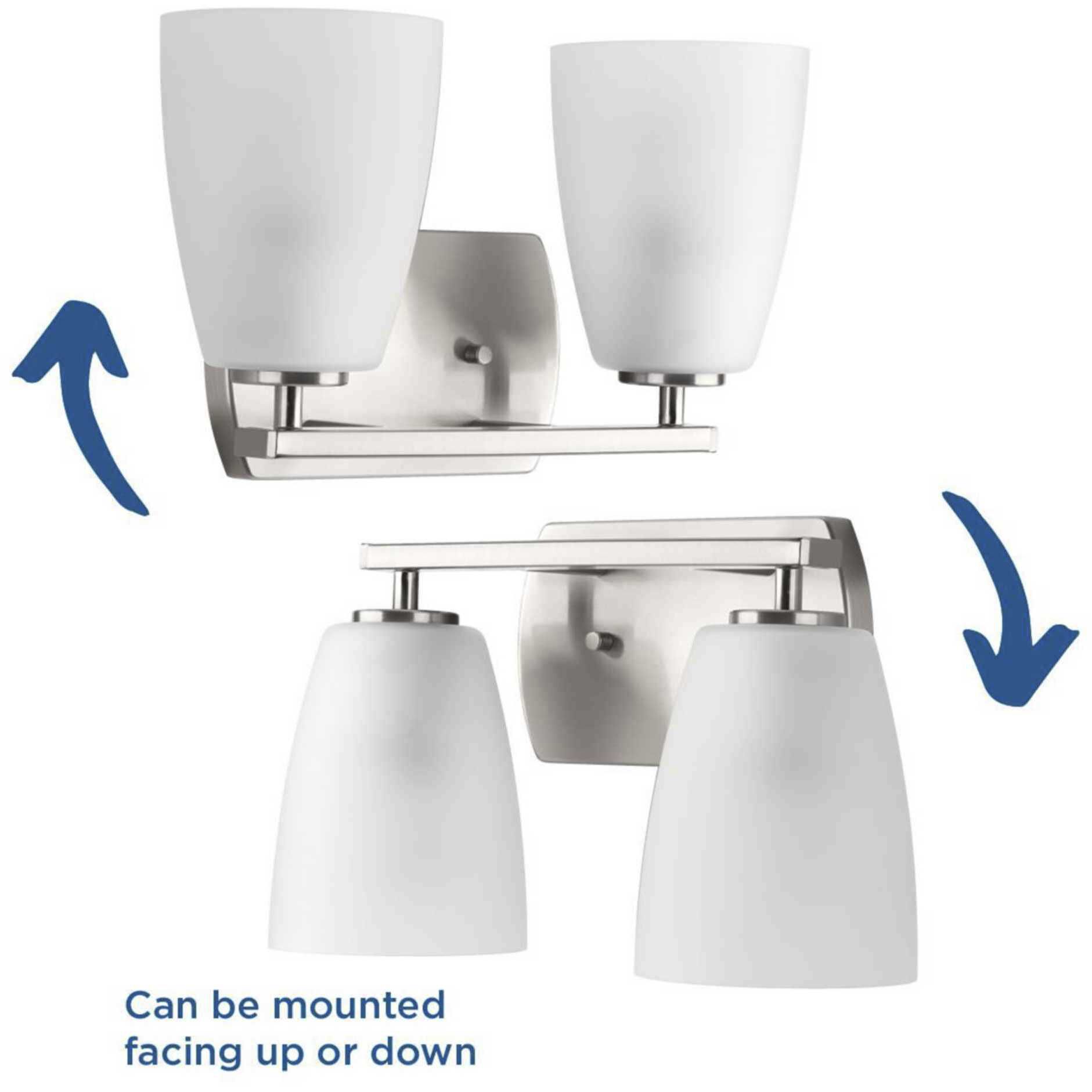 Leap 2 Light 14 inch Brushed Nickel Bath Vanity Wall Light