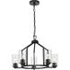 Goodwin 5 Light 24 inch Matte Black Chandelier Ceiling Light