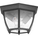 New Haven 2 Light 11 inch Textured Black Outdoor Flush Mount