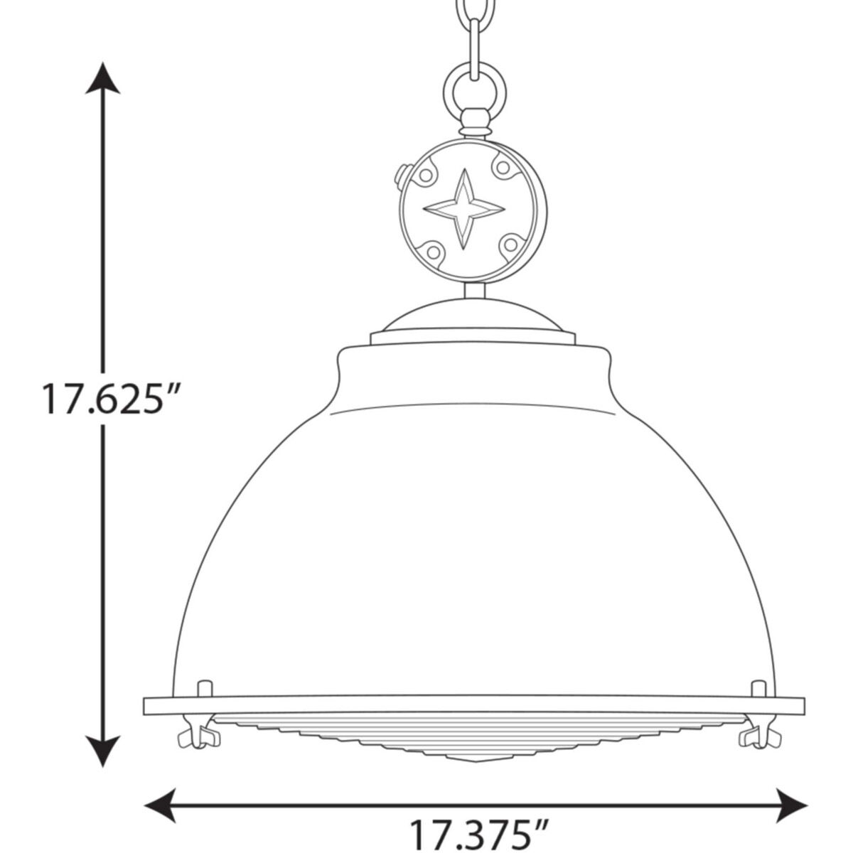Medal 1 Light Coastal Blue Pendant Ceiling Light