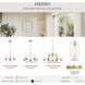 Merry 9 Light 28 inch Brushed Gold Chandelier Ceiling Light