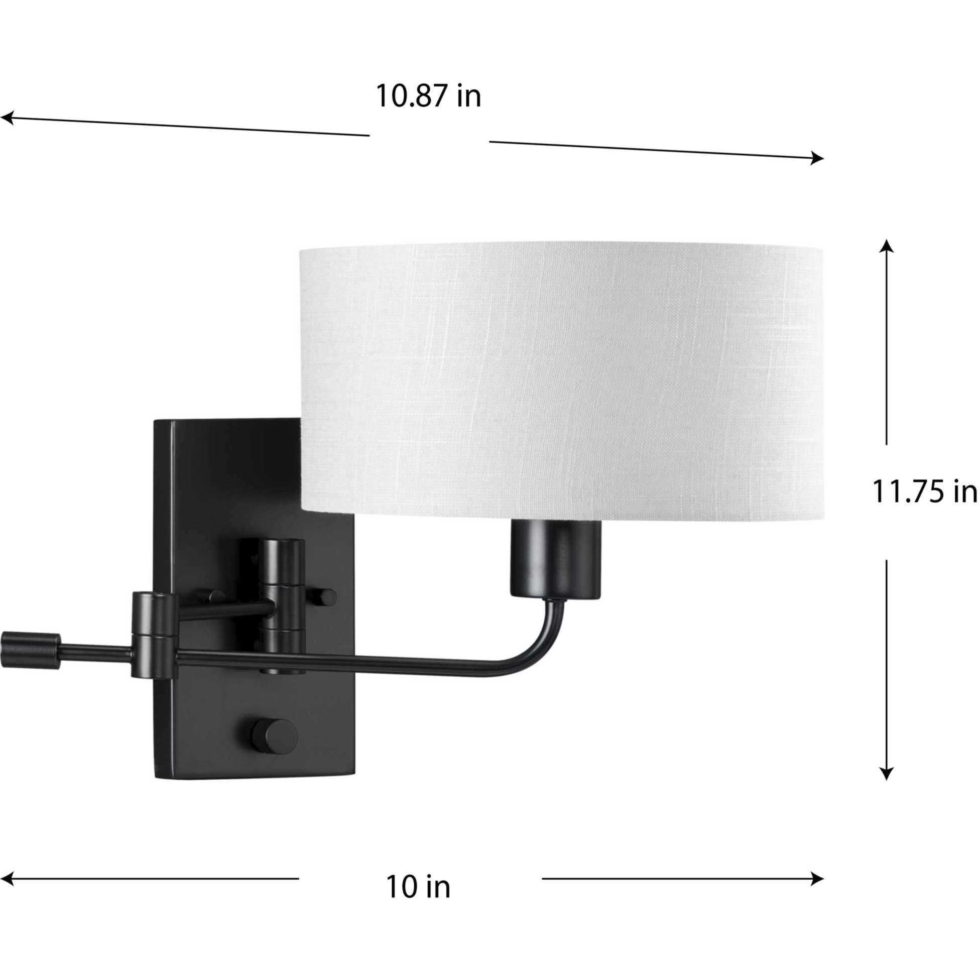 Carrick 1 Light 11 inch Matte Black Wall Light