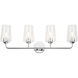 Celino 4 Light 32.5 inch Polished Chrome Vanity Light Wall Light