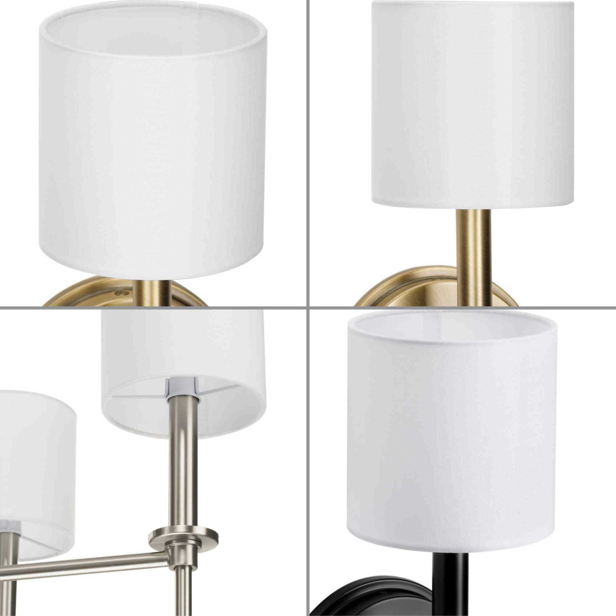 Elara White 5 inch Linen Drum Shade