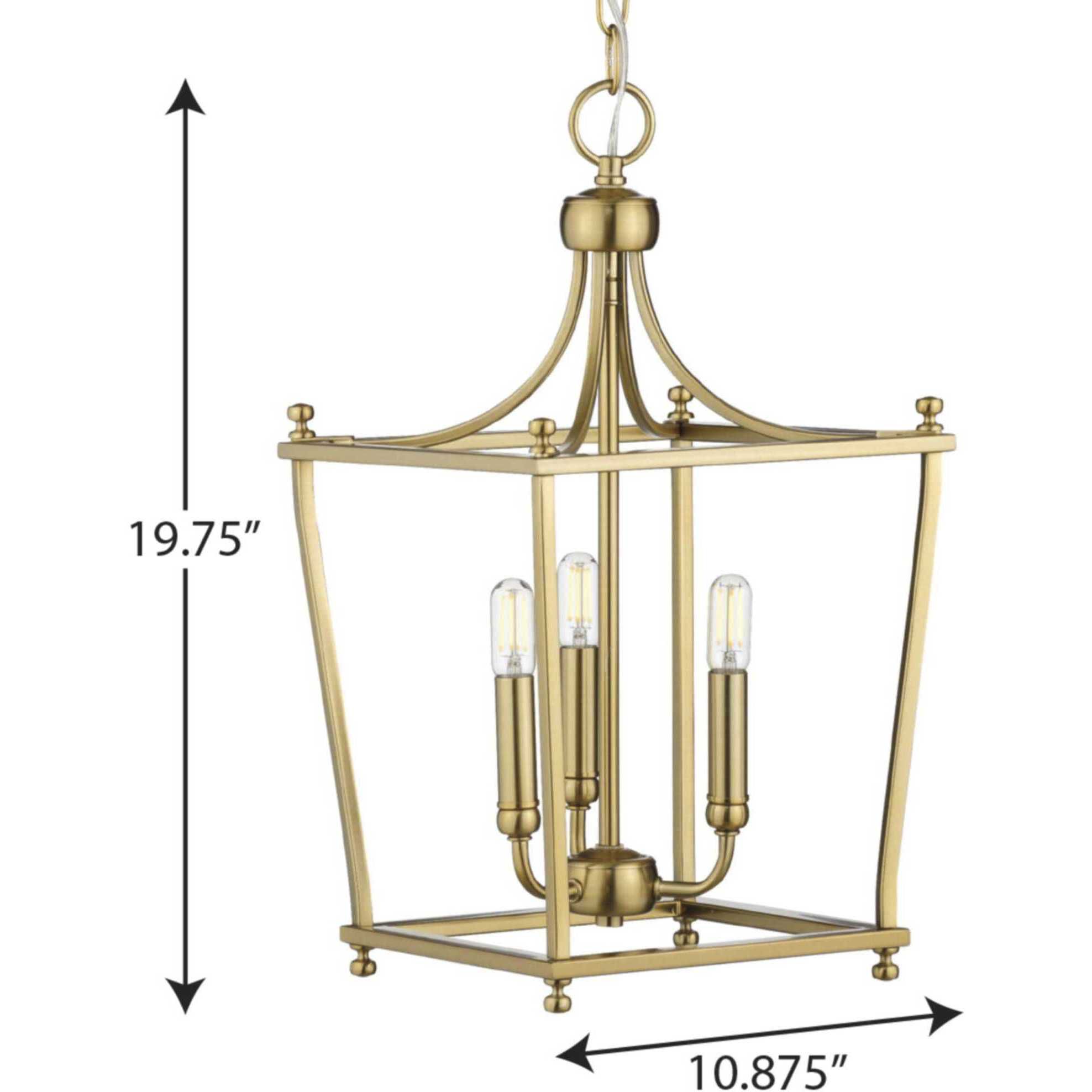 Parkhurst 3 Light 11 inch Brushed Bronze Foyer Pendant Ceiling Light