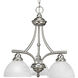 Glendale 3 Light 21 inch Brushed Nickel Chandelier Ceiling Light