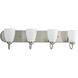 Gather 4 Light 30 inch Brushed Nickel Bath Vanity Wall Light in Bulbs Not Included, Standard