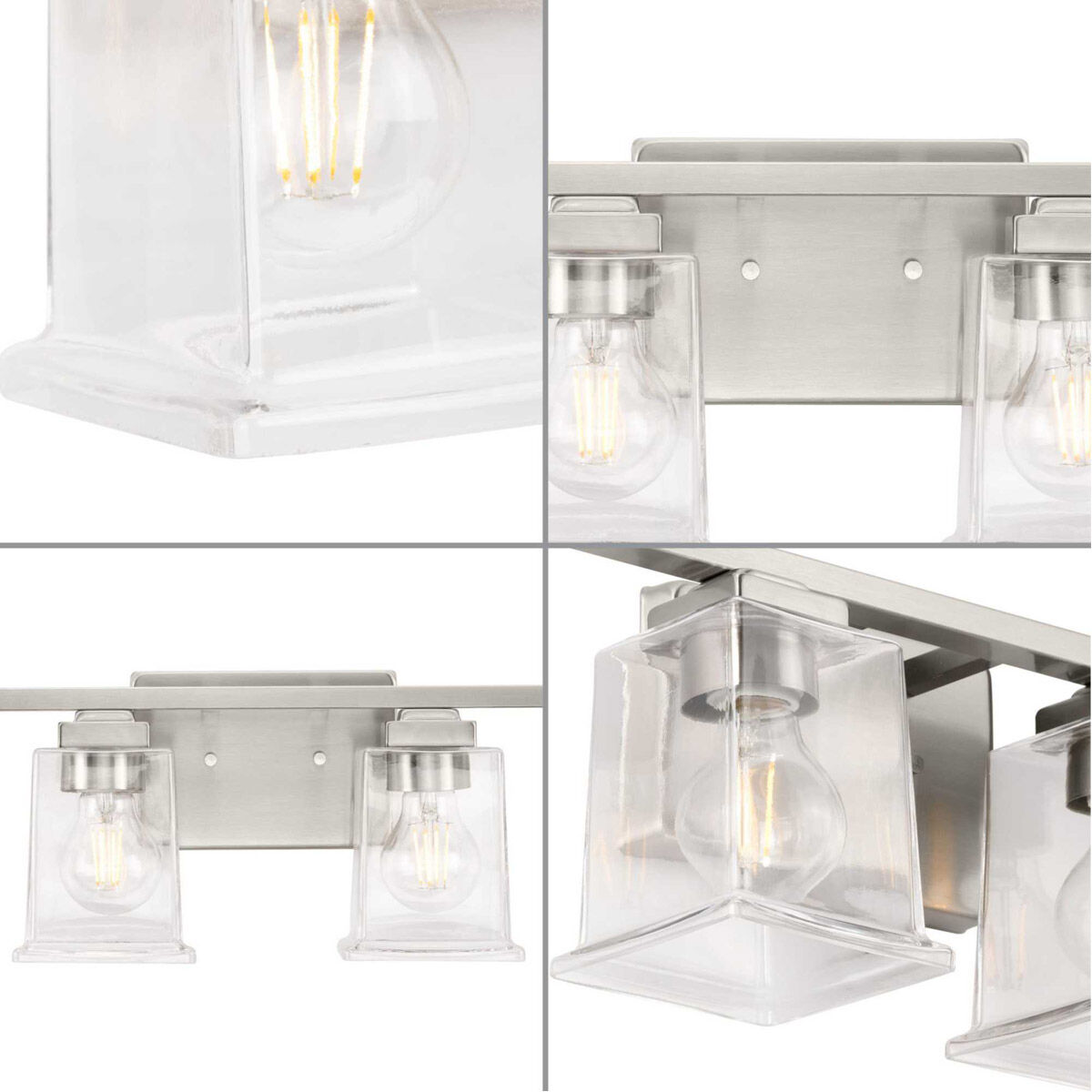 Gilmour 4 Light 28 inch Brushed Nickel Bath Vanity Wall Light