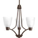 Asset 3 Light 20 inch Antique Bronze Chandelier Ceiling Light in Bulbs Included