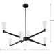 Tosca 6 Light 41 inch Matte Black Chandelier Ceiling Light, Design Series