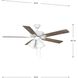 AirPro Builder 52 inch White with White/Antique Wood Blades Ceiling Fan