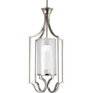 Caress 1 Light 14 inch Polished Nickel Foyer Pendant Ceiling Light, Small