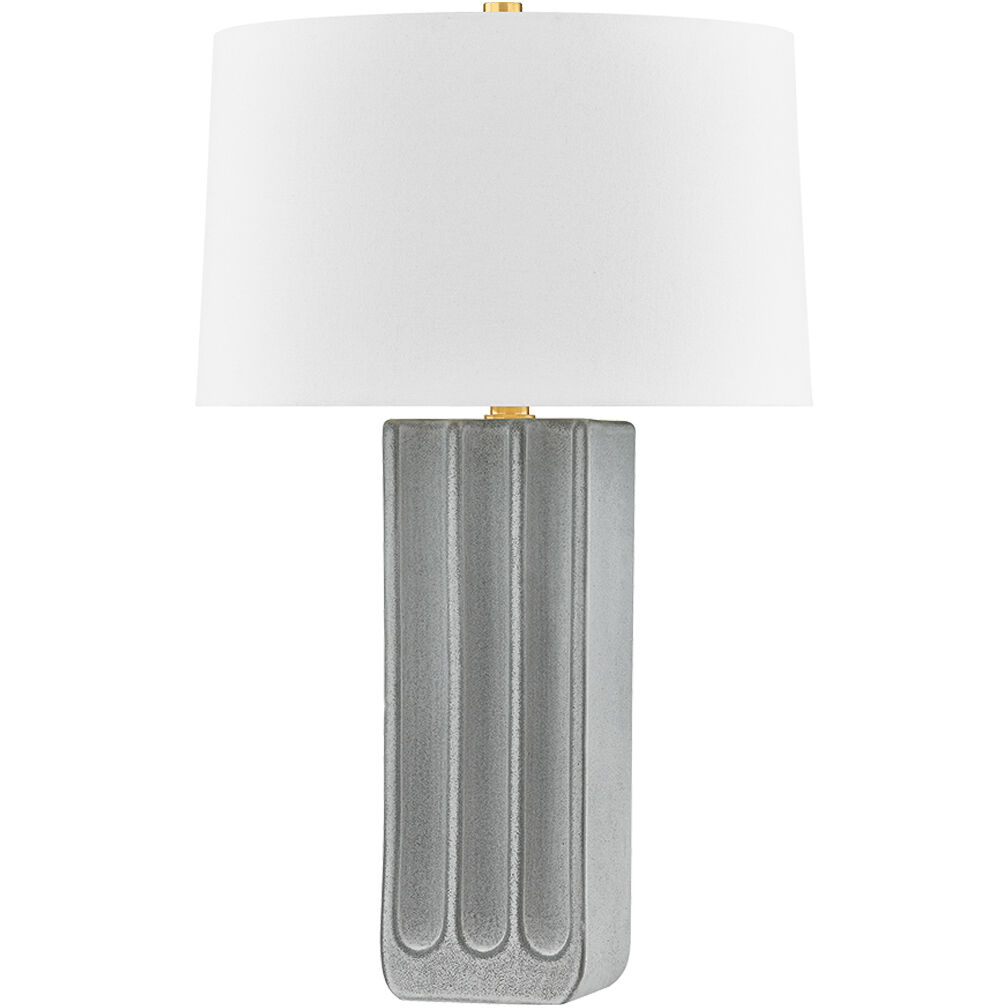 Elmer 29 inch 25 watt Aged Brass and Ceramic Granite Table Lamp Portable Light