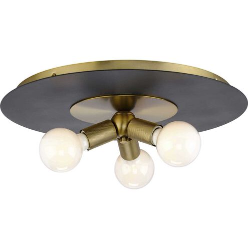 Trimble 3 Light 18 inch Brushed Bronze Flush Mount Ceiling Light, Design Series