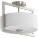 Harmony 3 Light 13 inch Brushed Nickel Semi-Flush Convertible Ceiling Light