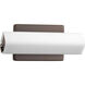 Wedge LED 10.5 inch Architectural Bronze Bath Vanity Wall Light, Etched Opal Glass