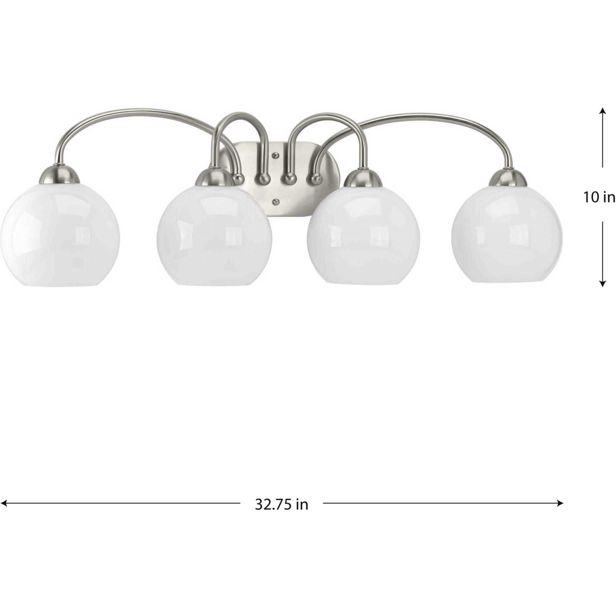 Carisa 4 Light 33 inch Brushed Nickel Bath Vanity Wall Light