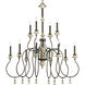 Bergamo 12 Light 42.13 inch Forged Bronze Chandelier Ceiling Light, Design Series