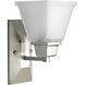 North Park 1 Light 6 inch Brushed Nickel Bath Vanity Wall Light