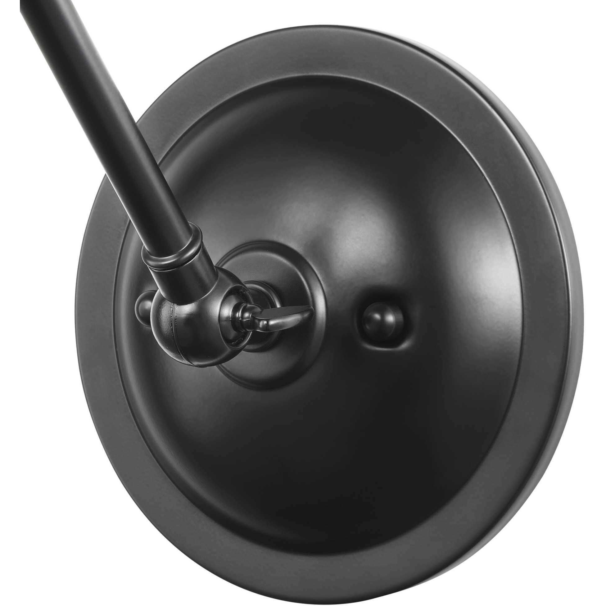 Hinton 18 inch 60.00 watt Matte Black Swing Arm Wall Light