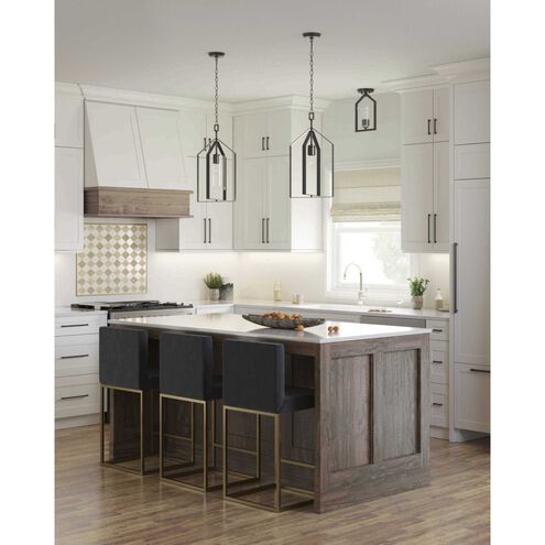 Vertex 1 Light 5 inch Matte Black Semi-Flush Mount Ceiling Light