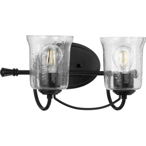 Bowman 2 Light 16 inch Matte Black Bath Vanity Wall Light