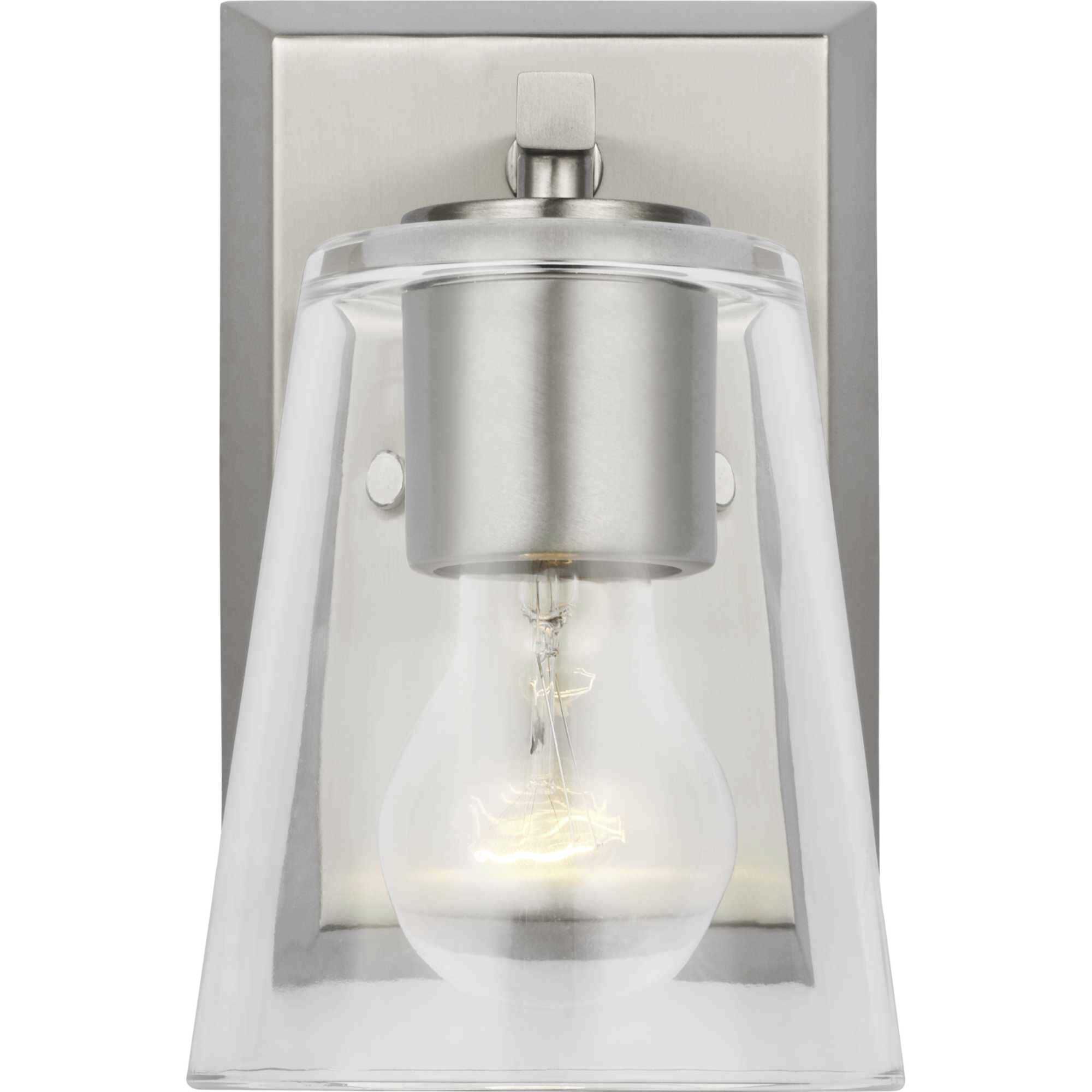 Vertex 1 Light 4.75 inch Brushed Nickel Bath Light Wall Light