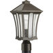 Twain 1 Light 16 inch Antique Bronze Outdoor Post Lantern, Design Series