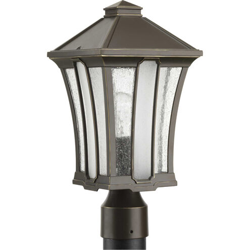 Twain 1 Light 16 inch Antique Bronze Outdoor Post Lantern, Design Series