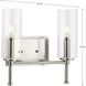 Elara 2 Light 13 inch Brushed Nickel Bath Vanity Wall Light