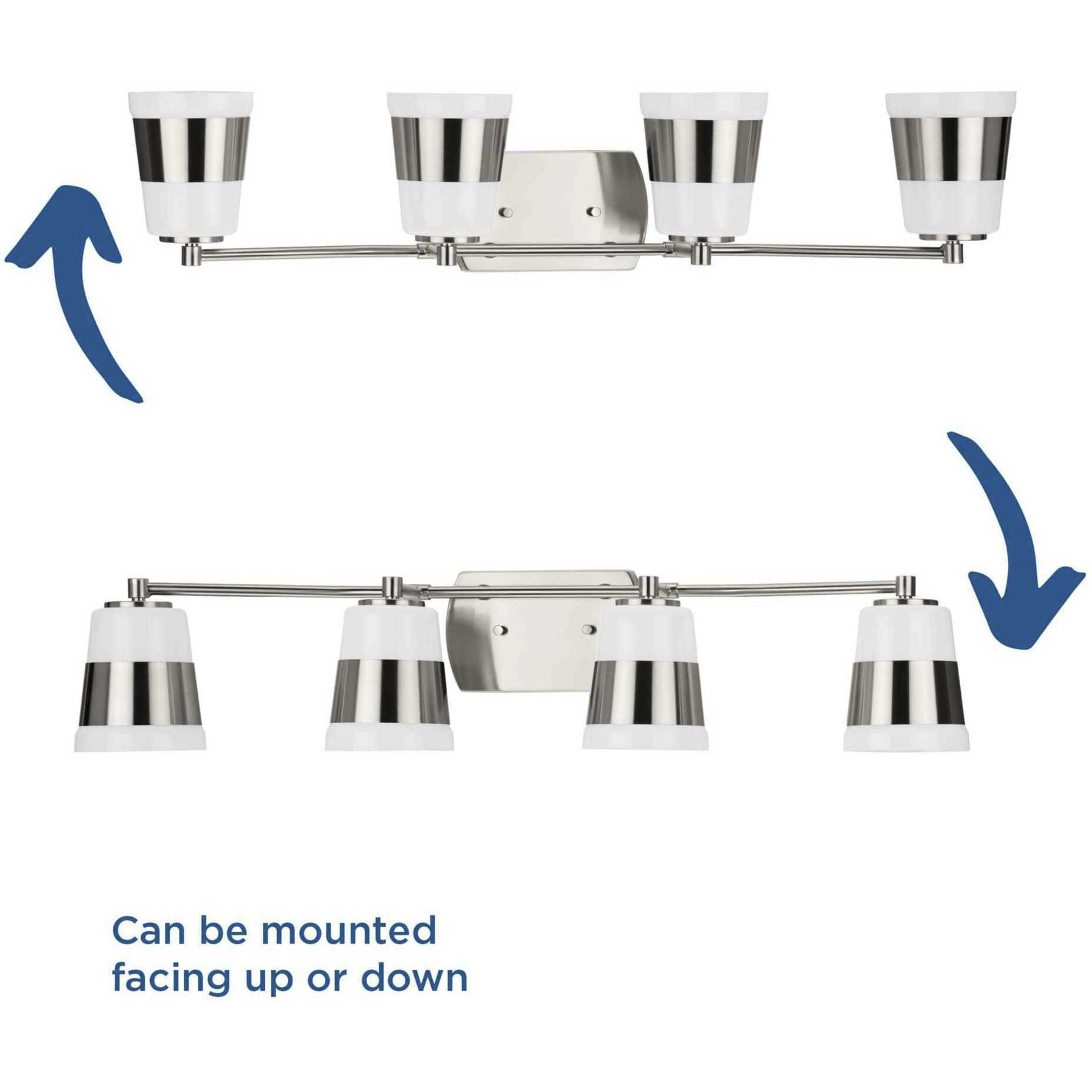 Haven 4 Light 34 inch Brushed Nickel Bath Light Wall Light